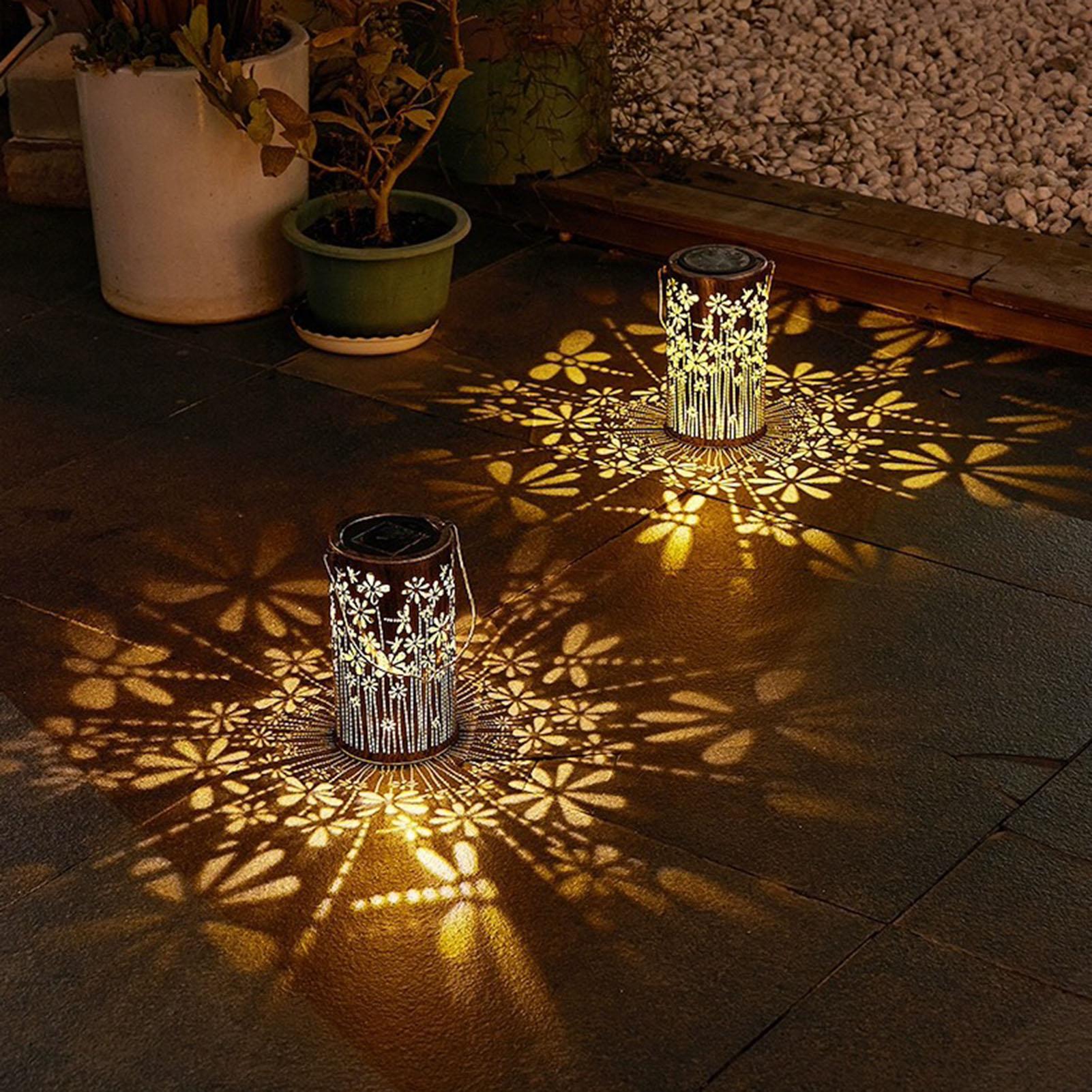 Outdoor Lighting And Landscape - Lampu Tenaga Surya Berwarna-warni Bentuk Bunga